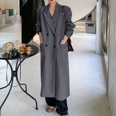 Womens Long Trench Coat, Classic Trench Coat, British Style Women's Coat Outerwear, Elegant Jacket For Women, Spring Clothing - Otaj Gifts