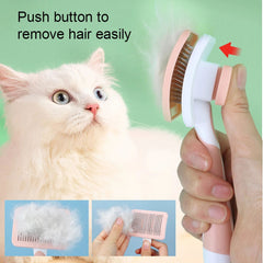 Self Cleaning Slicker Brush For Dogs, Cats Pets-One Click Cleaning Function-Gentle Effective Cat, Pet Dog Hair Remover-Dog Grooming Accessories For Small, Medium Large Dogs - Otaj Gifts