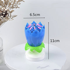 Music Lotus Birthday Music Happy Birthday Song Candle - Otaj Gifts
