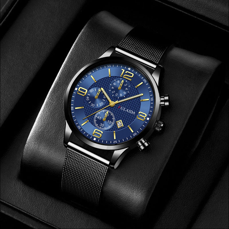 Mesh Strap Calendar Quartz Simple Casual All-match Men's Watch - Otaj Gifts
