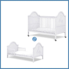 Pine Wood Baby Bed Multi-function with wheels - Otaj Gifts