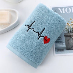 Thickened Absorbent Cotton Embroidered Towel - Otaj Gifts