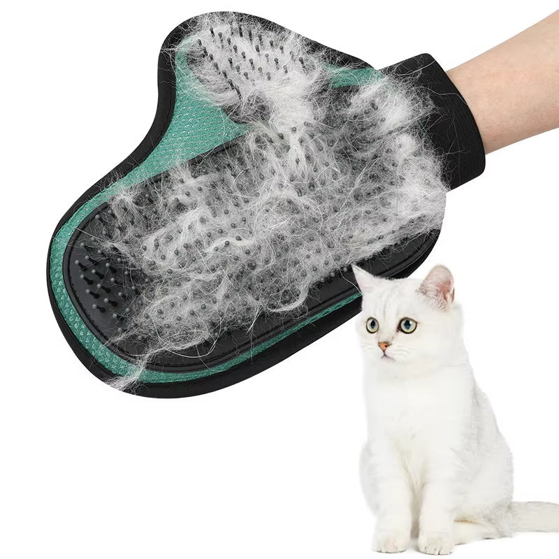 Cat Hair Removal Glove Pet Supplies Bath Massage Jerking Gloves Cat Dog Massage Bathing Cleaning Grooming Supplies Silicone Hair Sticking Removal Brush - Otaj Gifts