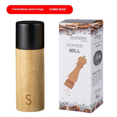 Retro Creative Oak Pepper Grinder Kitchen Household Wooden Seasoning Bottle - Otaj Gifts