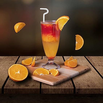 2straw 1cleaningbrush Can Be Used Repeatedly Original Glass Drinking Straw, Flute Style Design For Engaging Lips Horizontally, Anti Wrinkle. - Otaj Gifts