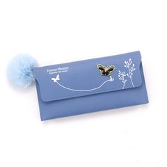 Fashion Ladies Long Hair Ball Bow Purse - Otaj Gifts