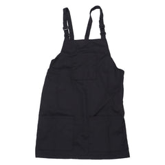 Kitchen Apron Black Apron Polyester Pockets Adjustable Strap Unisex Apron for Home Commercial Coffee Shop Restaurants - Otaj Gifts