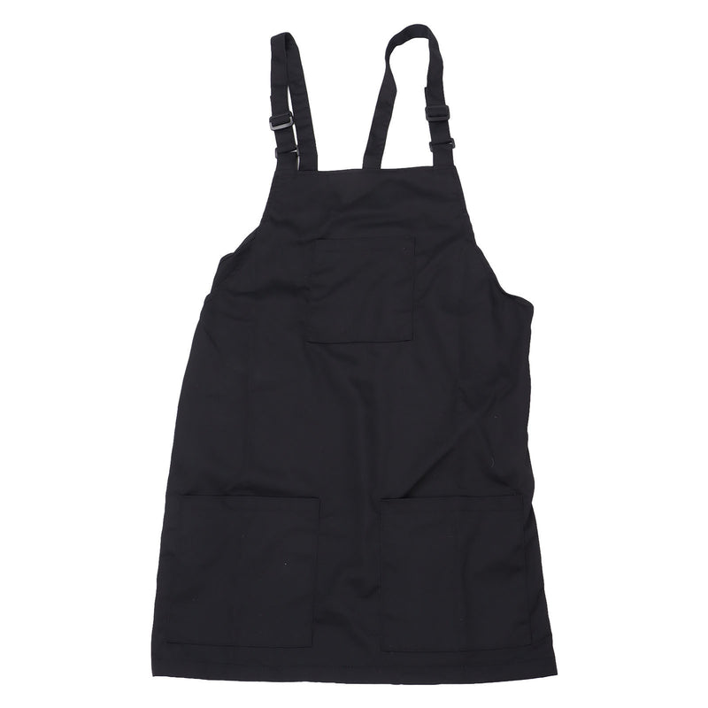 Kitchen Apron Black Apron Polyester Pockets Adjustable Strap Unisex Apron for Home Commercial Coffee Shop Restaurants - Otaj Gifts