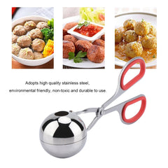 304 Stainless Steel NOn sticky Meatballs Rice Balls Clip Maker Mold Kitchen Tool (Red) - Otaj Gifts