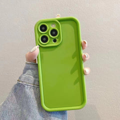 Fine Hole Solid Color Skin Feeling Thickened Protective Cover Phone Case - Otaj Gifts