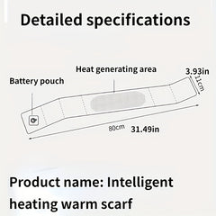 USB Women Men Heating Scarf Temperature Scarf 3 Gears Adjustable USB Charging Heat Control Neck Warmer For Cycling Camping USB Heated Scarf - Temperature Adjustable Heating Scarf - Otaj Gifts