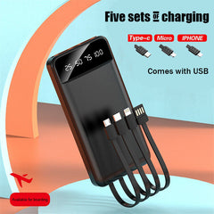 Portable Power Bank 10000mAh Power Bank - With 4 Built-in Cables Power Bank - Otaj Gifts