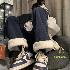 American Corduroy Sweatpants Men's Winter - Otaj Gifts