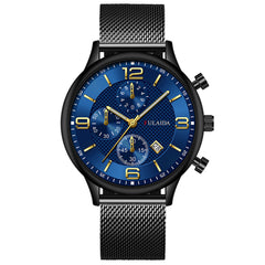 Mesh Strap Calendar Quartz Simple Casual All-match Men's Watch - Otaj Gifts