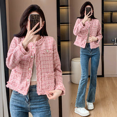Classic Style Tweed Cardigan Coat For Women - Otaj Gifts