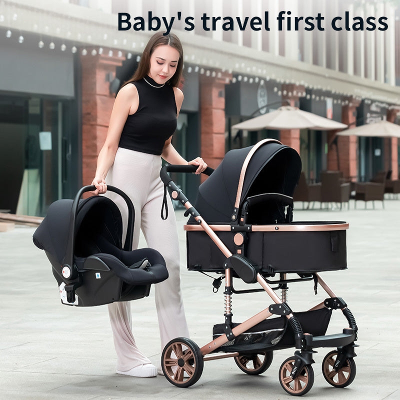 Baby Stroller High Landscape Lightweight Folding Shock Absorption - Otaj Gifts