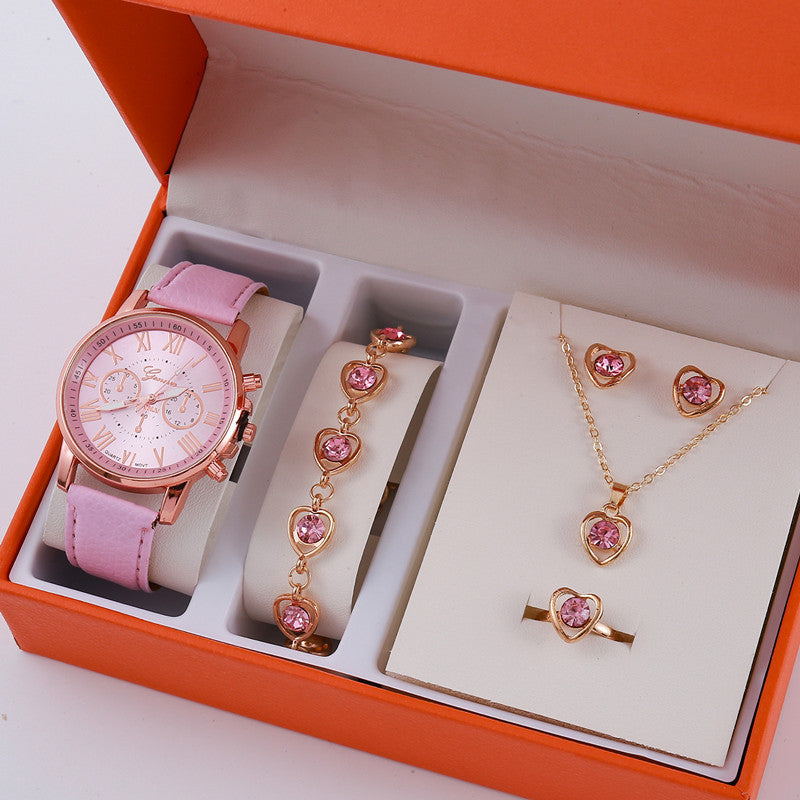 Ladies Graduated Belt Watch Jewelry Set - Otaj Gifts