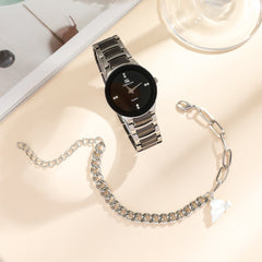 New Fashion Simple All-match Couple Watch Heart Bracelet Suit - Otaj Gifts