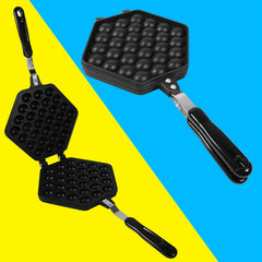 1x Aluminum Alloy NOn Stick DIY Eggettes Pan Egg Bubble Cake Baking Mold Plate Using for Home - Otaj Gifts