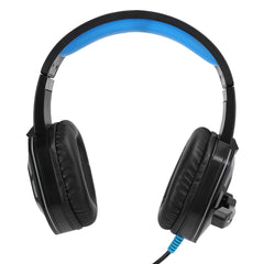 For PS4 3.5mm Headmounted Gaming Headphone with Noise Reduction Microphone RGB Light(black blue ) - Otaj Gifts