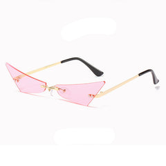 Trendy Men And Women Sun Glasses Retro Triangle European And American Cat Eye Disco Instafamous Sunglasses - Otaj Gifts