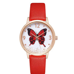 Women's Fashion Numbers Rhinestone Butterfly Quartz Watch - Otaj Gifts