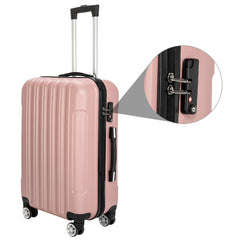 Vertical 3-in-1 Spinner Wheel With Handle Trolley Box 20in 24in 28in ABS Aluminum Alloy Trolley Fashion Color - Rose Gold - Otaj Gifts
