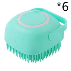 Silicone Dog Bath Massage Gloves Brush Pet Cat Bathroom Cleaning Tool Comb Brush For Dog Can Pour Shampoo Dog Grooming Supplies - Otaj Gifts