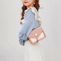 Small Messenger Bag New Sweet And Cute Cat Tassel Decoration Chain One Shoulder Small Square Bag Casual Messenger Bag - Otaj Gifts