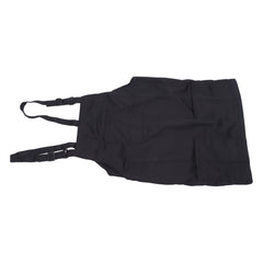 Kitchen Apron Black Apron Polyester Pockets Adjustable Strap Unisex Apron for Home Commercial Coffee Shop Restaurants - Otaj Gifts