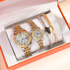 New Fashion Simple All-match Couple Watch Heart Bracelet Suit - Otaj Gifts
