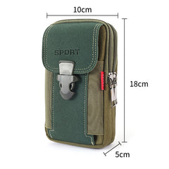 Men's 6.5 Inch Multifunctional Vertical Canvas Mobile Phone Waist Bag - Otaj Gifts