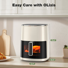 Air Fryer 6 Quart Capacity With Window Square Air Fryer 12-in-1 Air Fry, Roast, Reheat, Dehydrate, Bake, Steam With 400F - Otaj Gifts