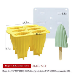 6-piece Spiral Ice Cream Silicone Food Grade Mold with Cover - Otaj Gifts