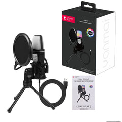 Clear Full RGB Capacitor Esports Gaming Desktop Microphone Computer Microphone - Otaj Gifts