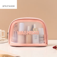 Pu Transparent Three Piece Makeup And Wash Bag Large Capacity - Otaj Gifts