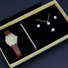 New Ladies Watch Good-looking Cross-border Valentine's Day Watch Jewelry Suit With Decoration - Otaj Gifts