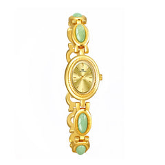 Women's Watch Ladies Bracelet Luxury Brand Waterproof Retro Natural Dongling Stone Hetian Jade Advanced Chain Watches Gift - Otaj Gifts