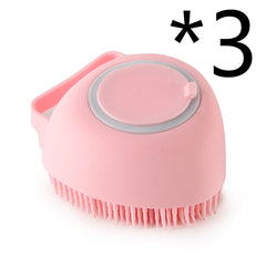 Silicone Dog Bath Massage Gloves Brush Pet Cat Bathroom Cleaning Tool Comb Brush For Dog Can Pour Shampoo Dog Grooming Supplies - Otaj Gifts