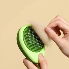 Creative Cat Grooming Comb Portable Massage Brush One-Button Remove Floating Hair Scraper Cats Dogs Pet Self Cleaning Tool Accessories - Otaj Gifts