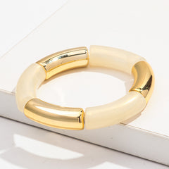 Fashion Bracelet Acrylic Gold Powder Plus Gold Ladies - Otaj Gifts