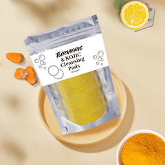 Turmeric Exfoliating Cleansing Pads Compressed Facial Sponges Skin Care Tools For Face Clogged Pores Excess Oil Cleansing - Otaj Gifts