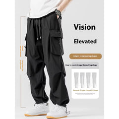 Loose Straight Cargo Pants Wide-leg Pants Men - Otaj Gifts