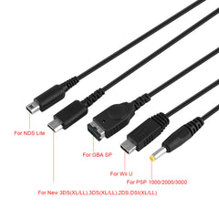 5 in 1 Charger USB for Nintendo NDS Ll  XL 3DS Wii U PSP Multi Function Charging Cable - Otaj Gifts