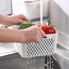 1Pc/3Pcs Fruit Vegetable Storage Containers for Fridge Produce Saver Containers with Lid Colander Refrigerator Organizer Bins Produce Keepers - Otaj Gifts