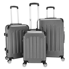 3-in-1 ABS Trolley Case 20 Inches, 24 Inches, 28 Inches Dark Gray - Otaj Gifts