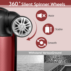 Curved Vertical Stripe 4-in-1 Trolley Case 16in 20in 24in 28in ABS Aluminum Alloy Tie Rod - Otaj Gifts