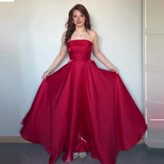 Tube Top Lace-up Waist-controlled Elegant Evening Dress - Otaj Gifts