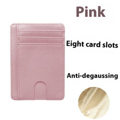 Multiple Card Slots Portable Pu Leather Credit Card Bag Card Holder - Otaj Gifts