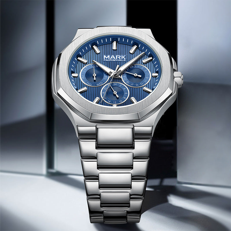 Watch Men's Multi-functional Nautilidae Business Hot Quartz Watch - Otaj Gifts